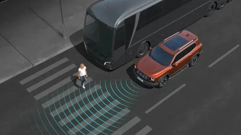 Жаяу жүргіншілерді анықтайтын автоматты тежеу жүйесі